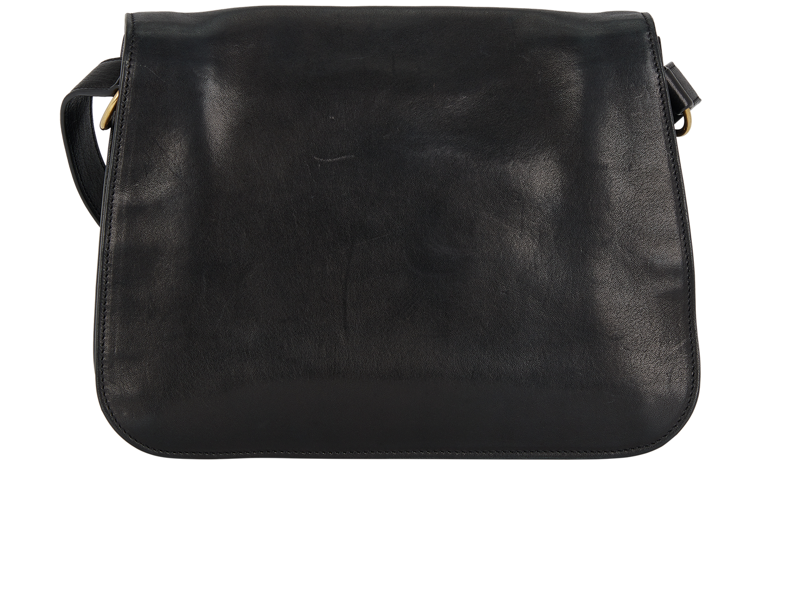 Amalia Flap Bag, &pound;595, Handbags, Black, Leather, Back view